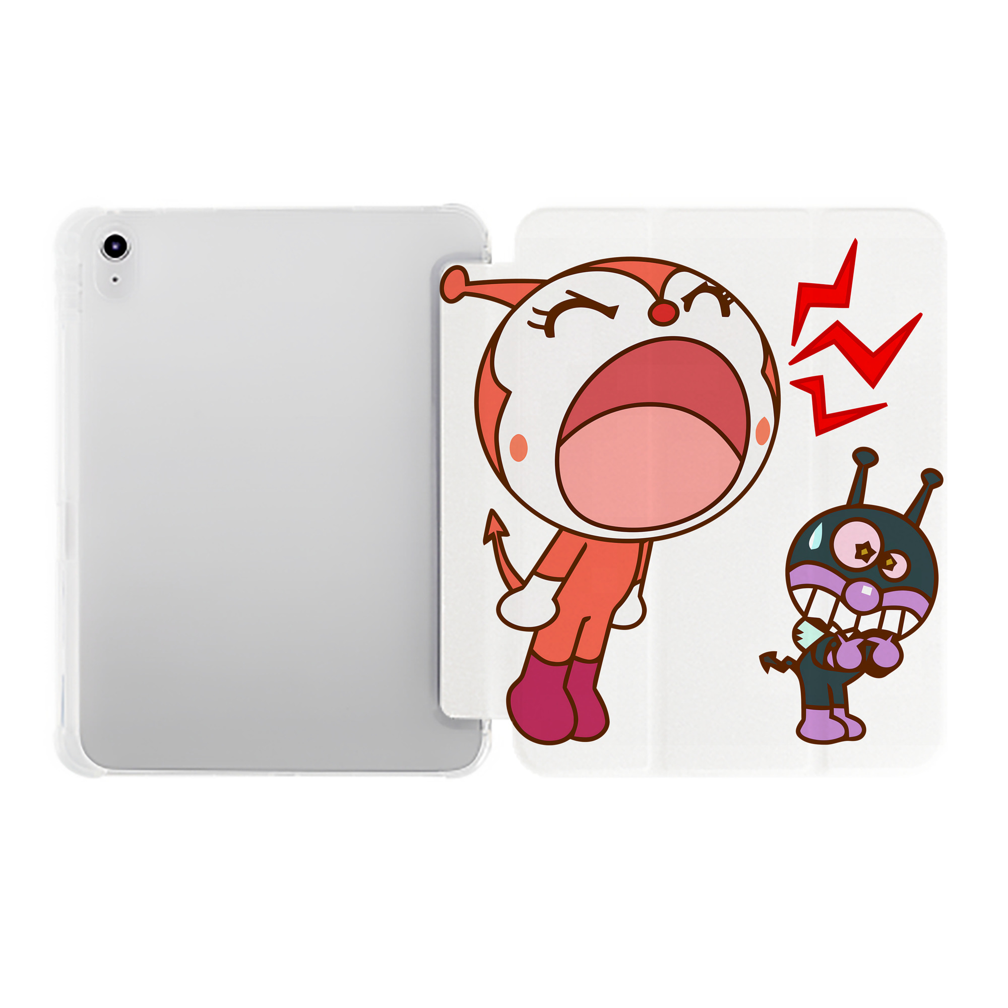 （画像用） アンパンマン Anpanman IPad ケース ペン収納付き 三つ折りスタンド PUレザー×シリコン 対応機種9.5/10.5/10.9インチ